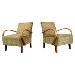Jindrich Halabala Style Bentwood Armchairs, Beech, Czech, 1930s