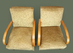 Jindrich Halabala Style Bentwood Armchairs, Beech, Czech, 1930s