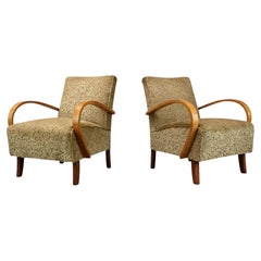 Jindrich Halabala Style Bentwood Armchairs, Beech, Czech, 1930s