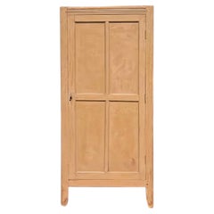 French Art Deco Bonnetiere, Bleached Maple, Single Door, 1930s