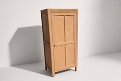 French Art Deco Bonnetiere, Bleached Maple, Single Door, 1930s