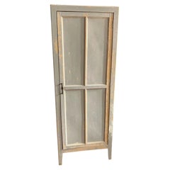 French Provincial Pine Single-Door Cupboard, Paneled Door, 1950s