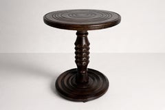In the Style of Charles Dudouyt, Side Table, Carved Oak, France, 1950s