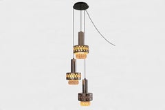 Raak Amsterdam Style Space Age Cascade Pendant, Chrome and Glass, 1970s