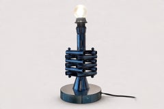 Italian Space Age Table Lamp, Chromed Metal Tubes, 1970s