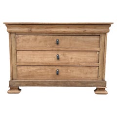 French Louis Philippe Chest of Drawers, Bleached Cherry, 19th Century