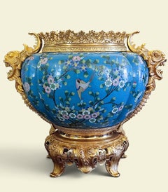 Large Planter Cachepot in the Orientalist/Aesthetic/Japanism style, Late 1800s
