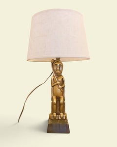 Rare "Golem" Table Lamp by Anton Prinner, 1930s