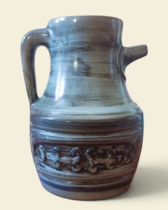 Large Decorative Vase / Jug in Glazed Ceramic by Jean de Lespinasse, 1950-1960s