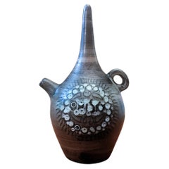 Jean de Lespinasse - Oil Jar in Blue/Green Ceramic - 1950s/1960s