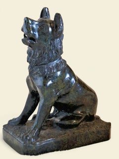A Grand Tour Carved Serpentine Model of the "Jennings Dog", 19th Century
