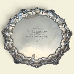 Rare Anglo-Indian Masonic Presentation Plate by P. Orr & Sons, Madras, 1870s