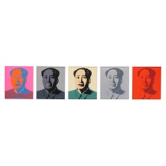 Andy Warhol « Mao Portfolio » Suite de 5 sérigraphies de Sunday B Morning.