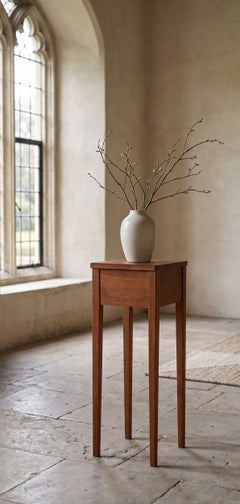 Elegant 1960s Teak Wood Pedestal – Timeless Scandinavian Design