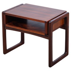 Danish Rosewood Bedside / Side Table with Shelf, 1960s