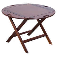 Klappbarer Tabletttisch aus Mahagoni, 1950er Jahre