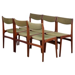 Set of 6 Danish Teak Dining Chairs Attributed to Erik Buch, 1960s