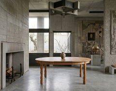 Henning Kjærnulf Brutalist Oak Dining Table with Extensions, 1960s