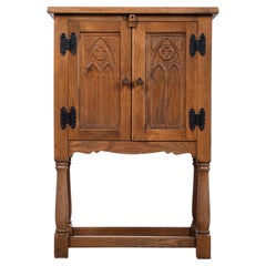 Danish Brutalist Oak Cabinet, 1960s