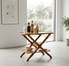Serving Table Attributed to Henning Kjærnulf, Danish Brutalism, 1960s