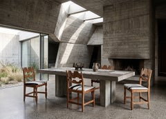 Title: Set of 4 Original Henning Kjærnulf “Razor Blade” Oak Dining Chairs, 1960s