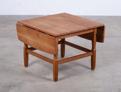 Square Solid Oak Coffee Table by Henning Kjærnulf, Denmark, 1960