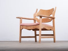 Henning Kjærnulf “Razor Blade” Oak Lounge Chair for Nyrup Møbelfabrik, 1960s
