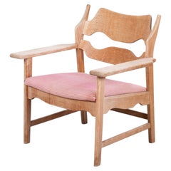 Henning Kjærnulf “Razor Blade” Oak Lounge Chair for Nyrup Møbelfabrik, 1960s