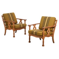 Lounge Chairs in Oak by Henning Kjærnulf, Denmark, 1960s