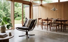 Sigurd Resell Falcon Chair in Brown Leather, Norway, 1970s
