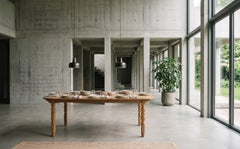 Henning Kjærnulf Oval Brutalist Oak Dining Table, Denmark, 1960s