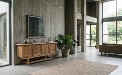 Henning Kjærnulf Brutalist Oak Sideboard, Denmark, 1960s