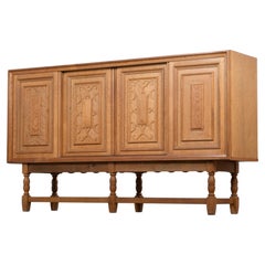 Axel O. Röck Oak Highboard for Otterup Møbelfabrik, Denmark