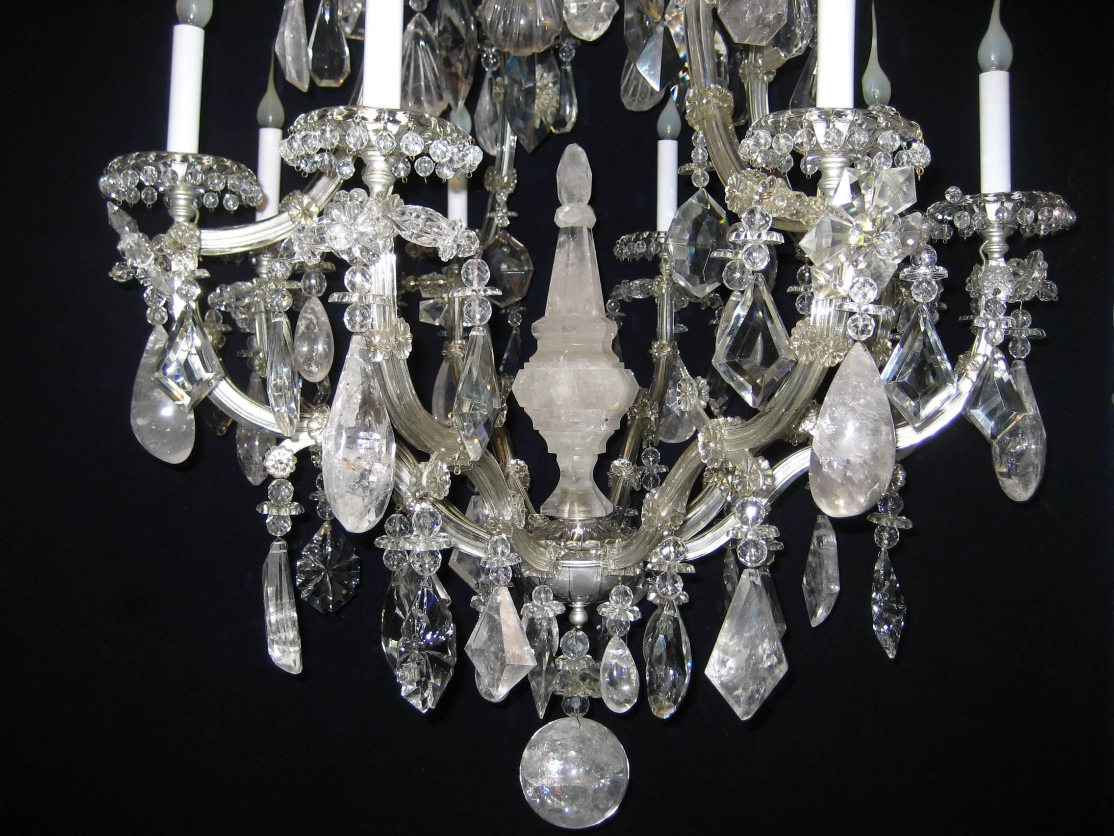 antique rock crystal chandelier
