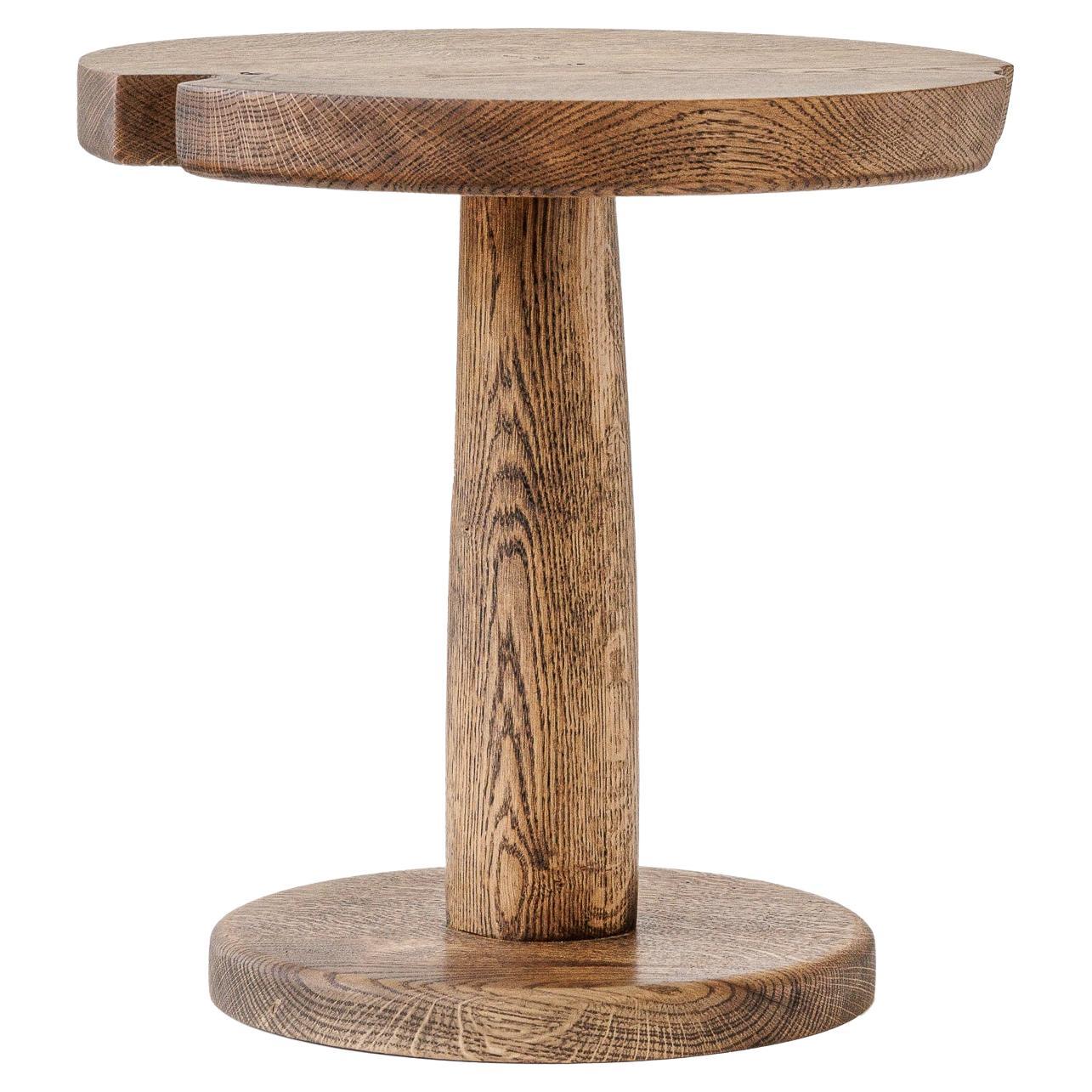 Sculptural Side Table, Oak, H40CM, Contemporary Danish Design and Craft