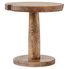 Sculptural Side Table, Oak, H40CM, Contemporary Danish Design and Craft