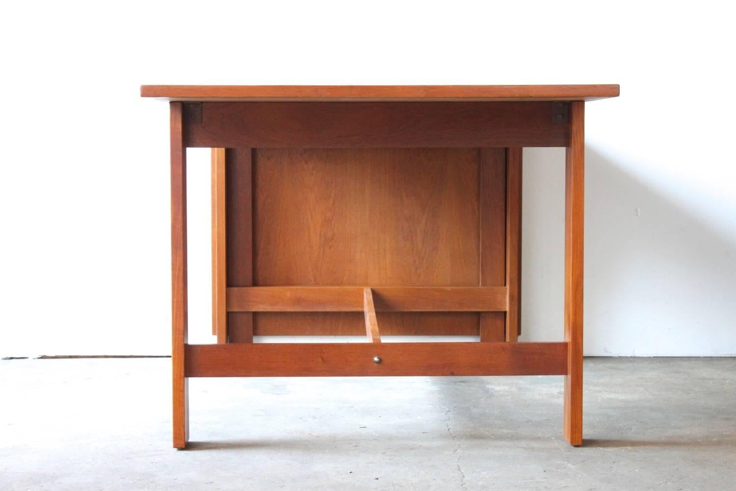 Mid-20th Century Swedish Drop-Leaf Teak Dining Table