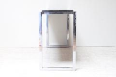 Floating Marble Chrome Console Table