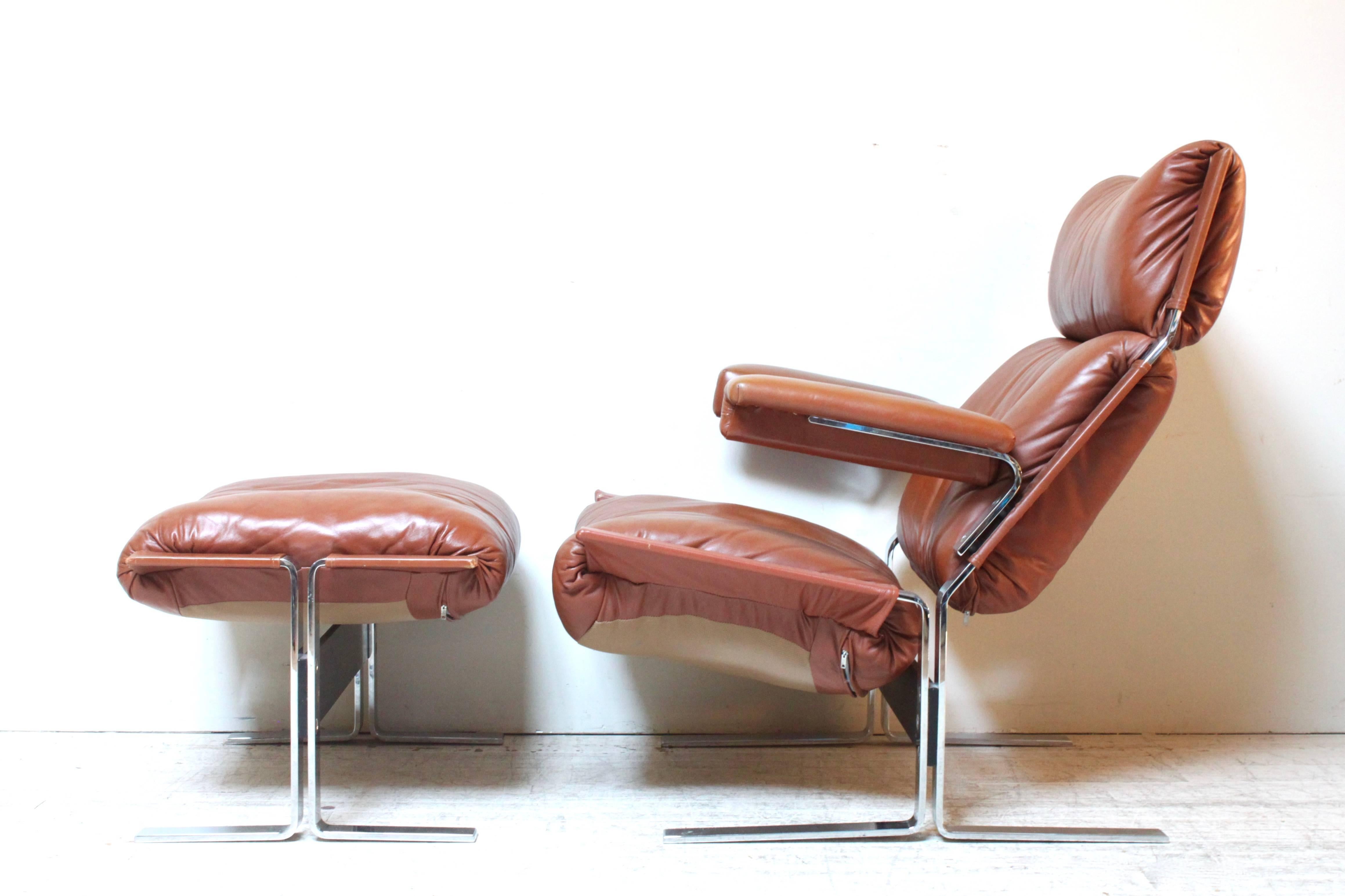 Pair of lounge chairs by Richard Hersberger.
          