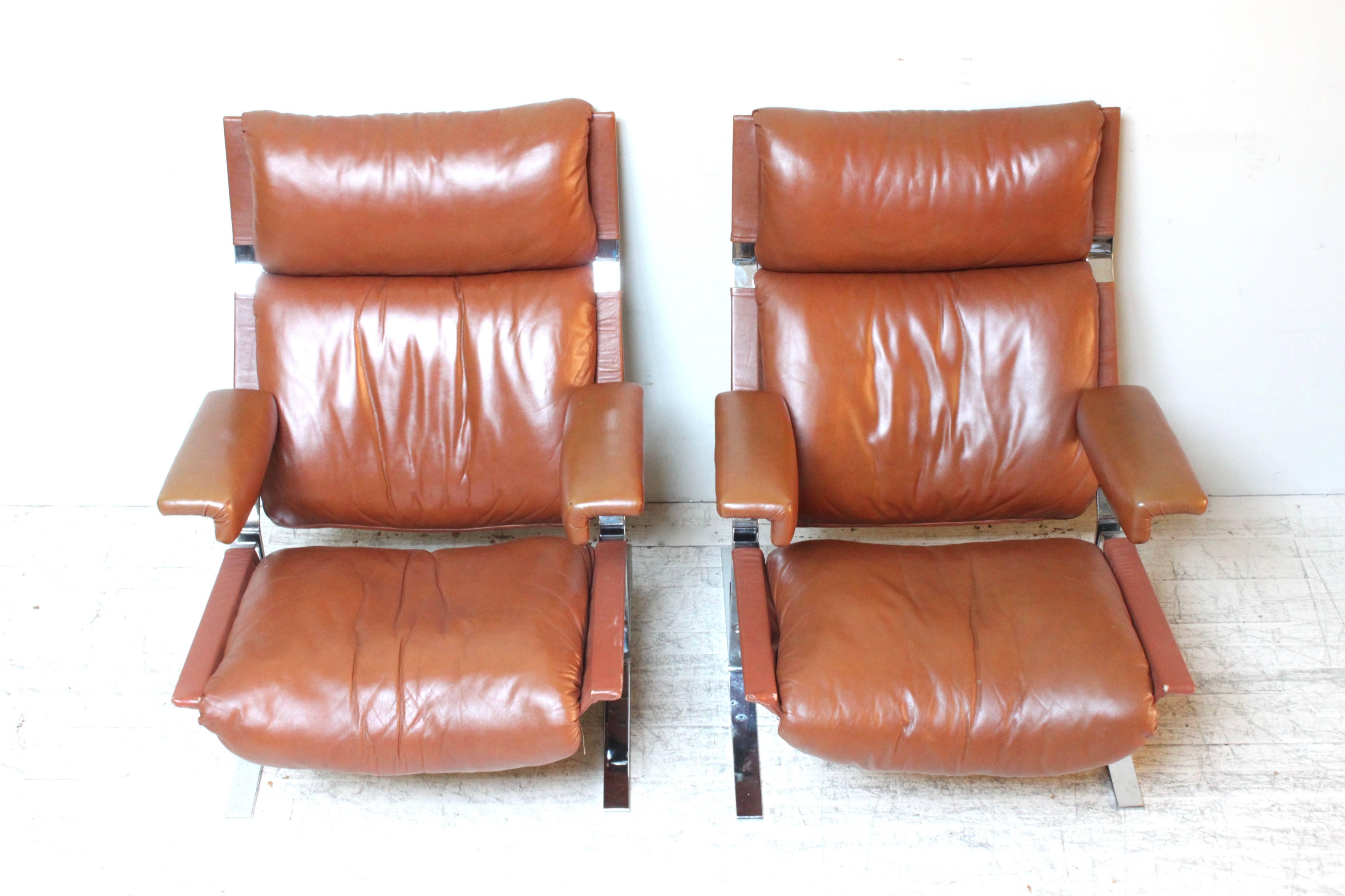 Pair of Lounge Chairs by Richard Hersberger 1