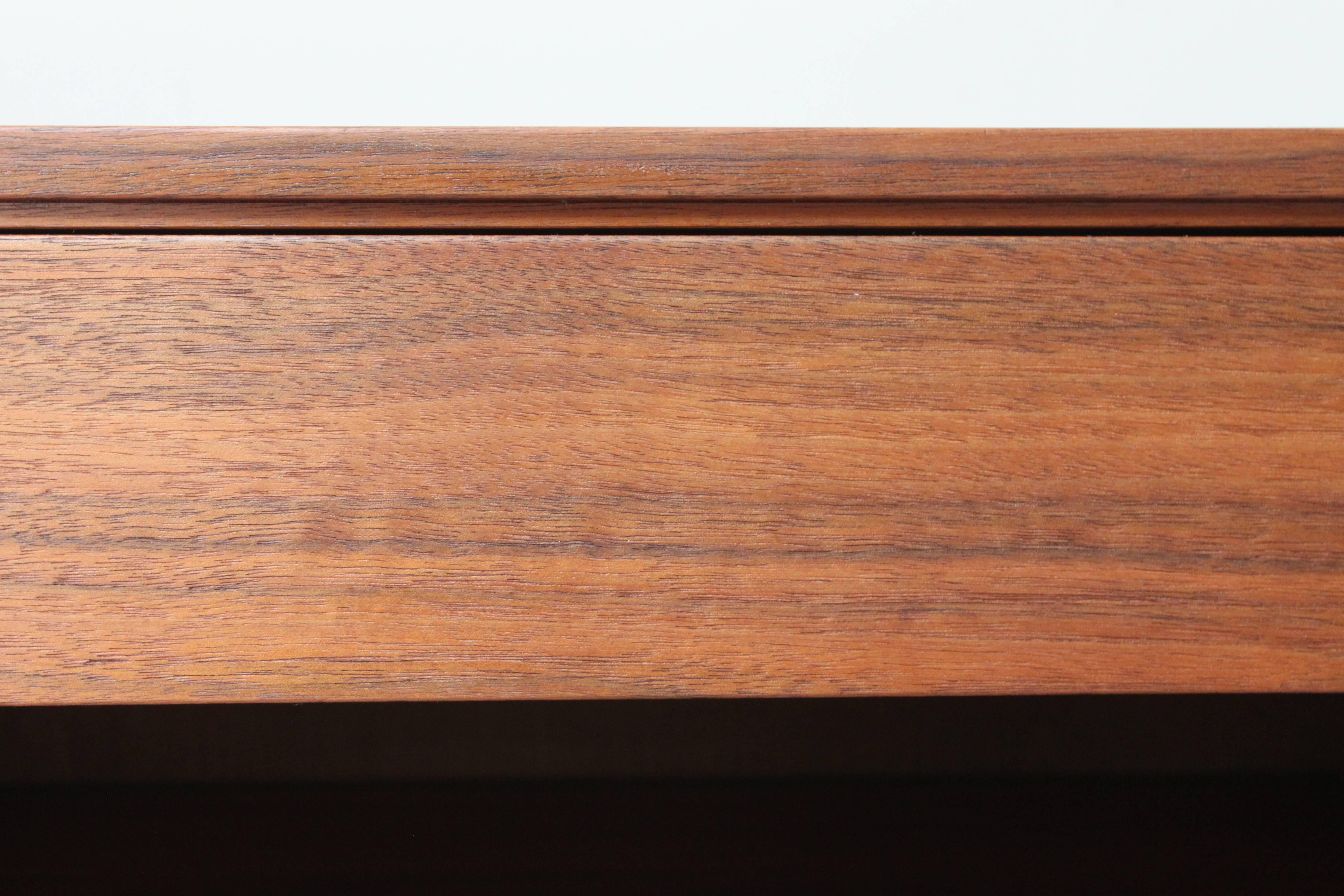 Danish modern walnut nightstands.