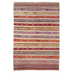 Beige Sun-Kissed Anatolian Arrow Kilim • Handmade Turkish Flatweave Rug (6×8)
