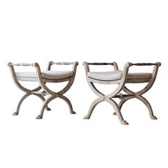 Pair of 19th Century Late Gustavian Stools 1