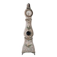 18th Century Swedish Rococo Chinoiserie Tall Case Clock