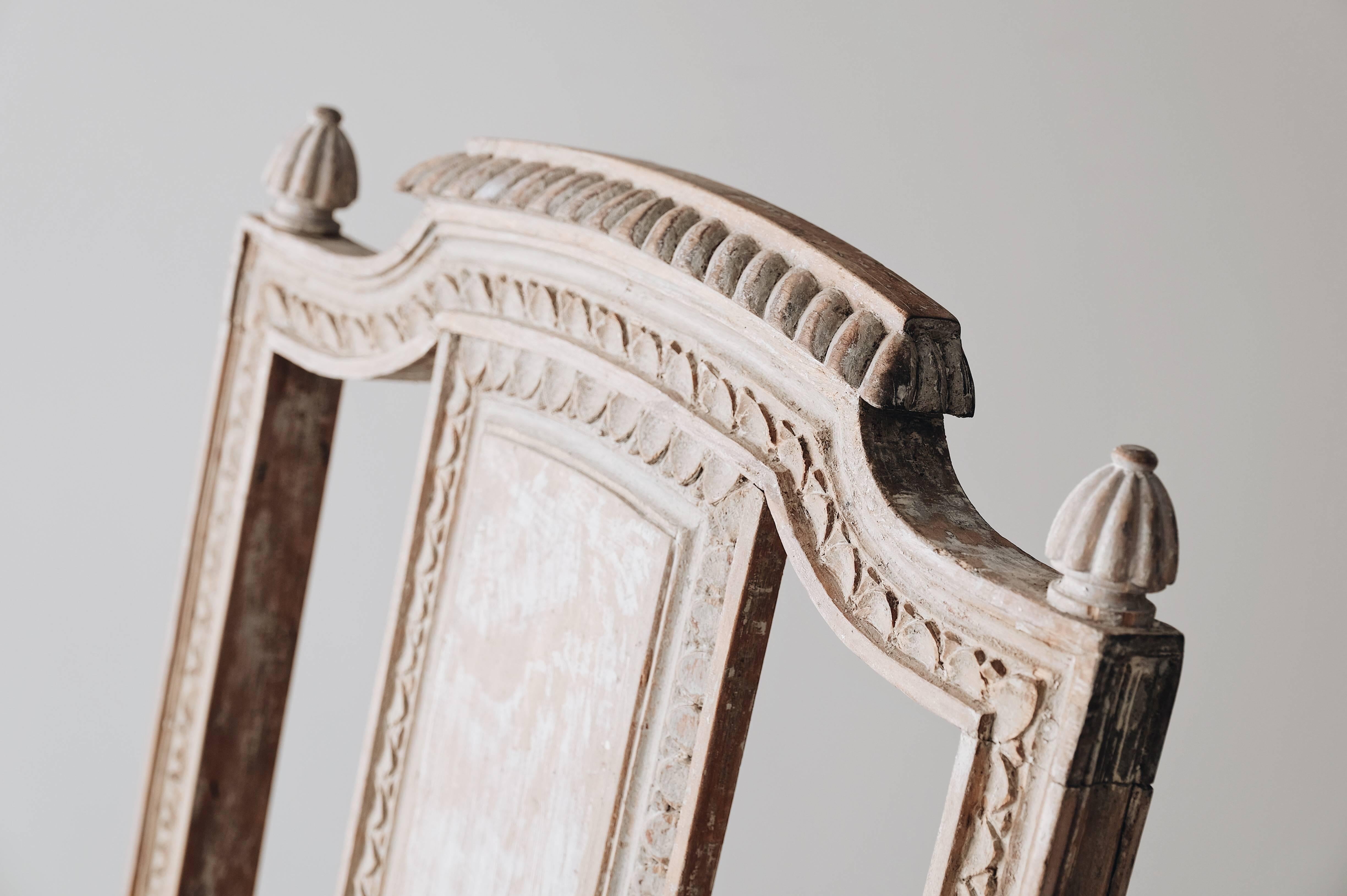 Swedish Pair of 18th Century Gustavian Chairs