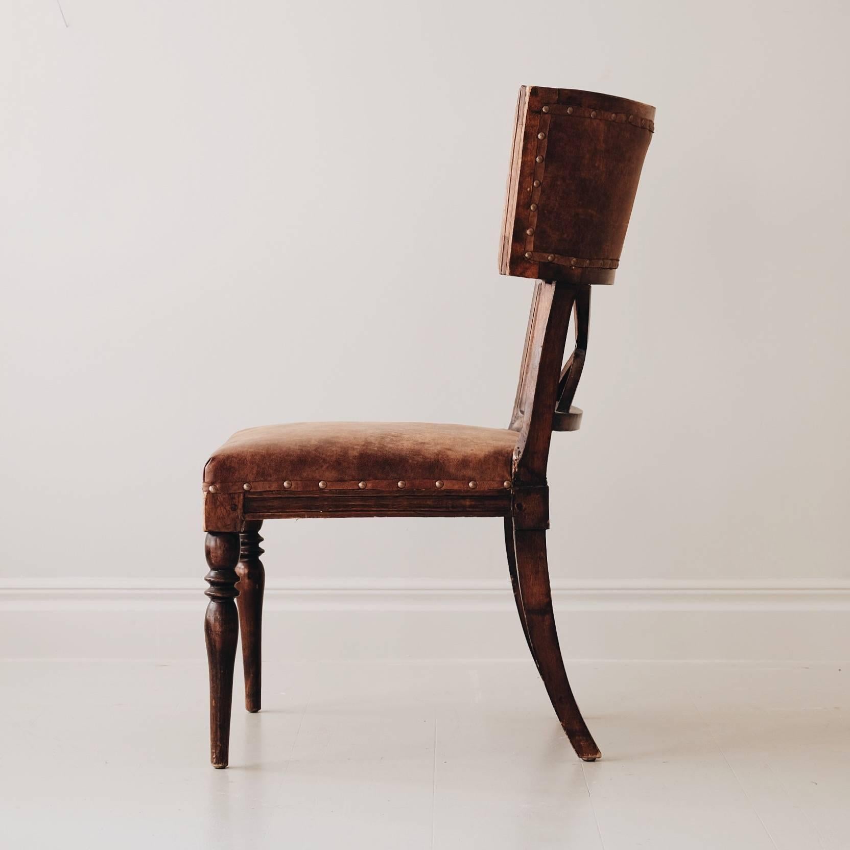 19th Century Swedish Gustavian, Klismos Chair In Good Condition In Mjöhult, SE