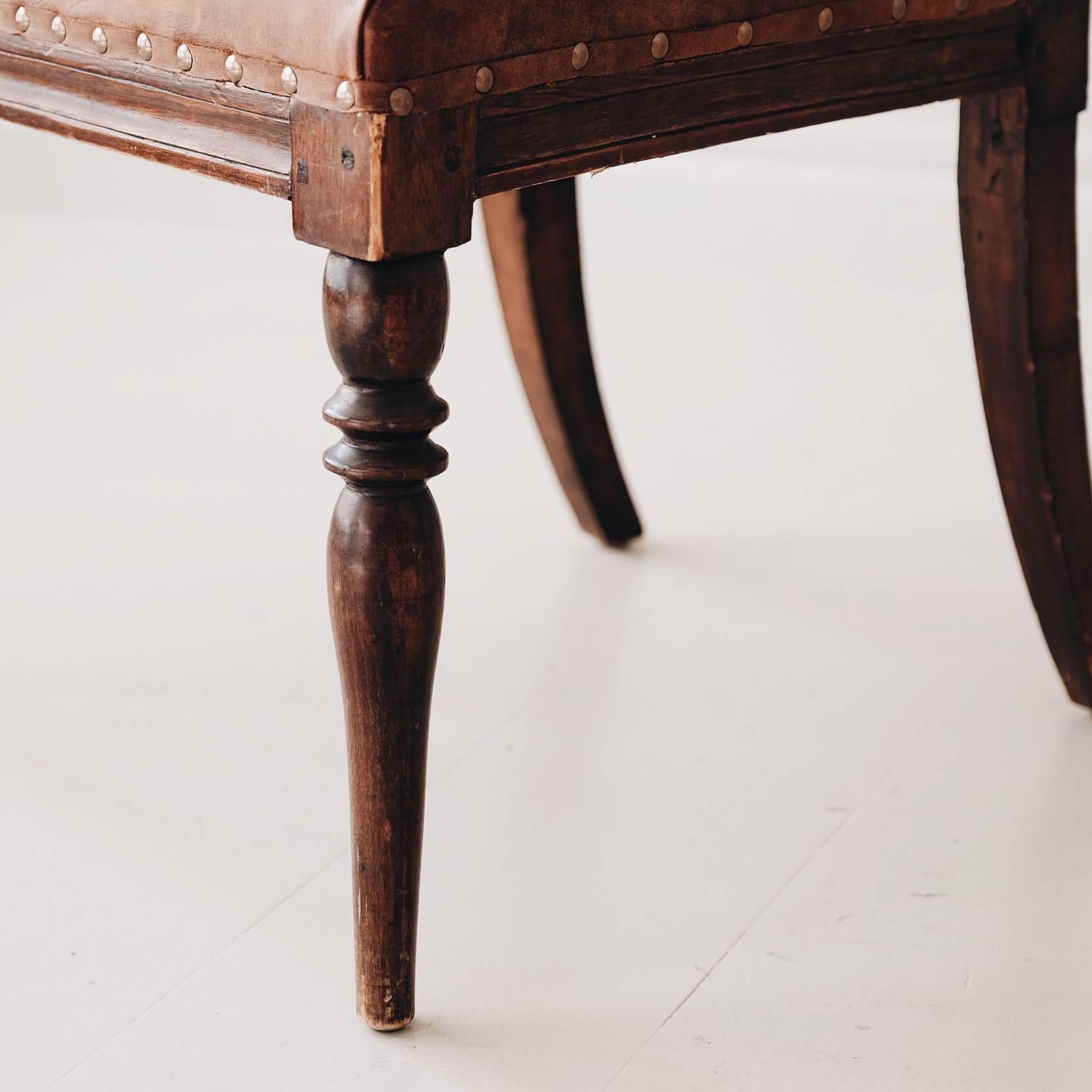 Wood 19th Century Swedish Gustavian, Klismos Chair