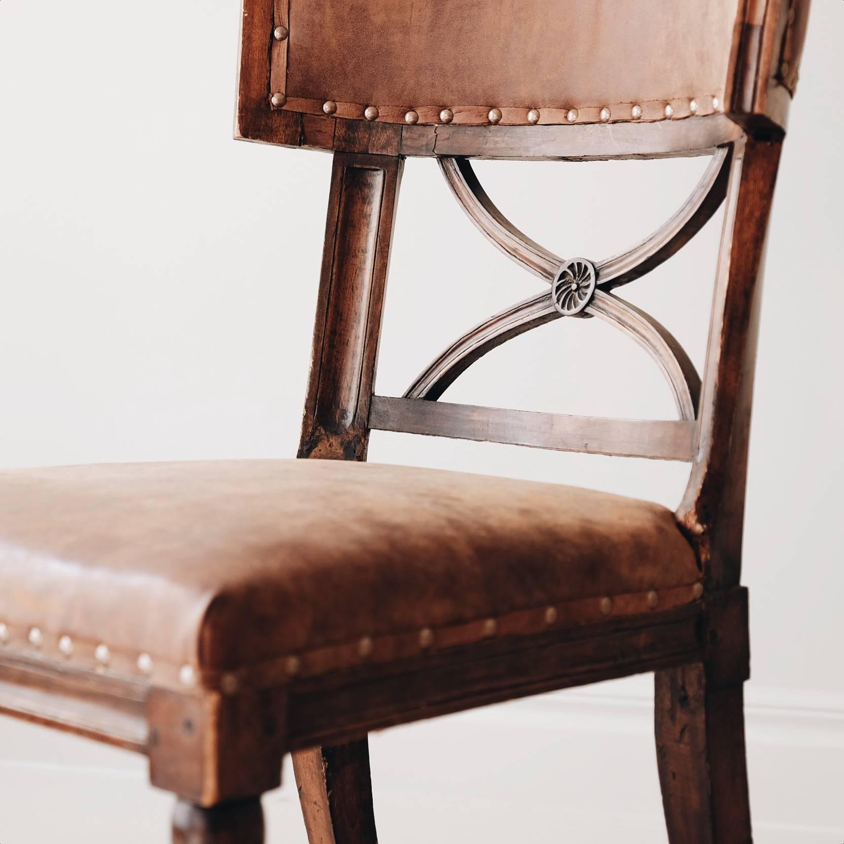 19th Century Swedish Gustavian, Klismos Chair 1