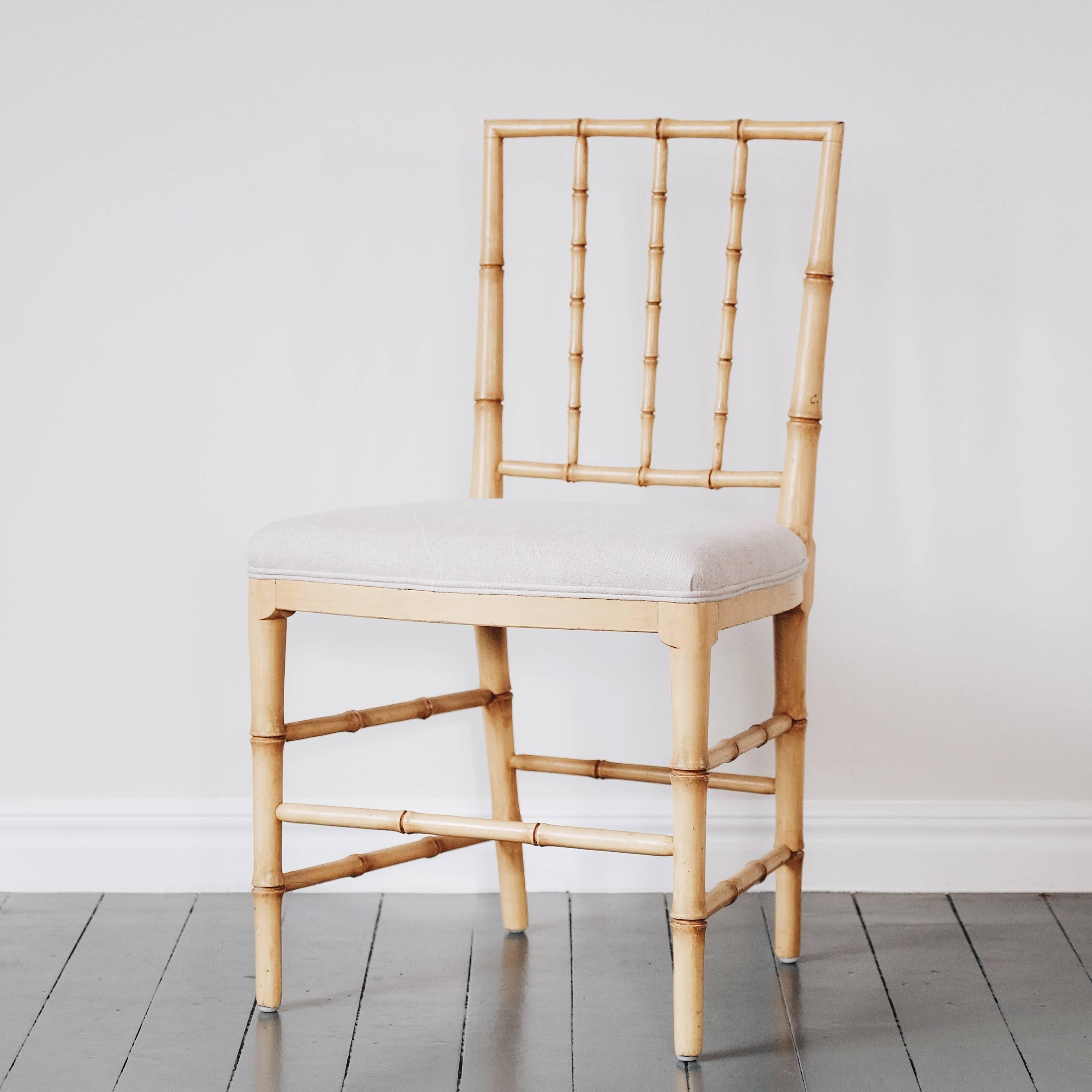 Wood Set of Four 19th Century Gustavian Dinning Chairs