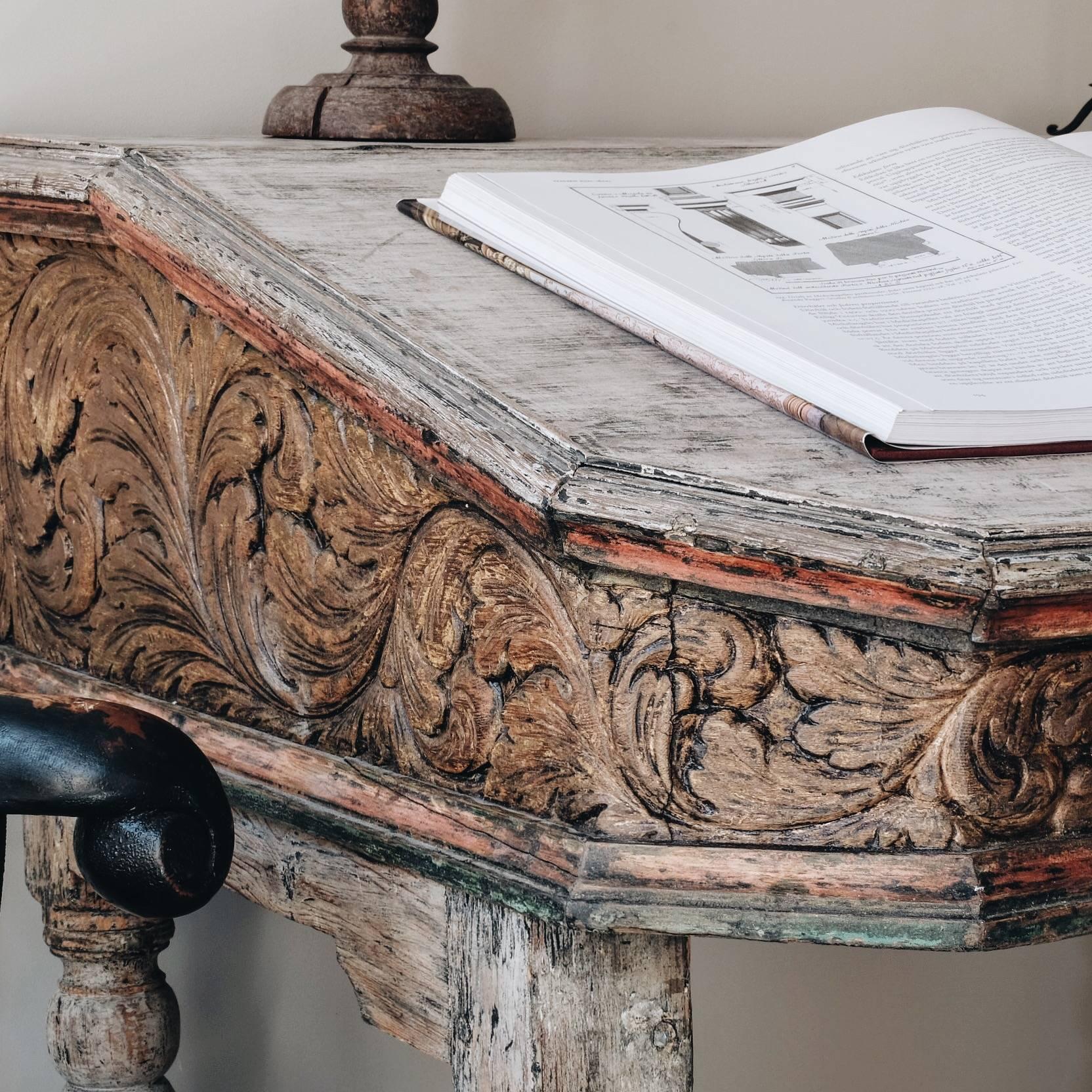 Swedish 18th Century Baroque Desk 1